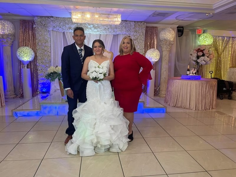 Elegant ballroom wedding reception in Houston officiated by Apostille Ease bilingual officiant
