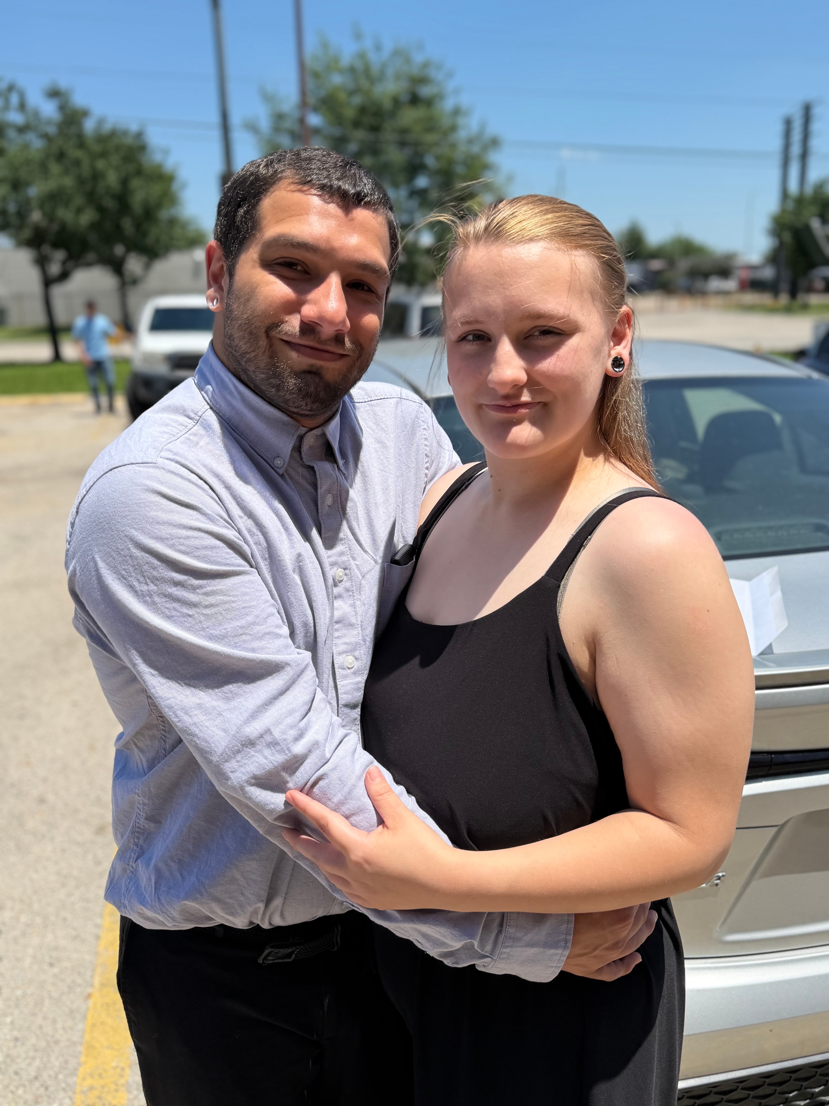 Couple portrait after wedding ceremony officiated by Apostille Ease in Houston, TX
